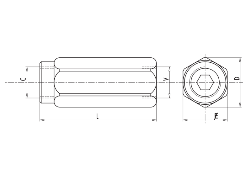 Zawór zwrotny zabezpieczający VU 1/8" BSPP, Rozmiar gwintu