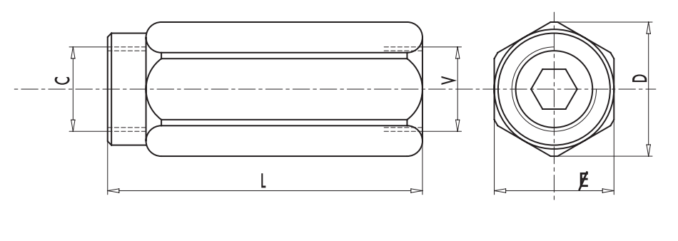 Zawór zwrotny zabezpieczający VU 1/8" BSPP, Rozmiar gwintu