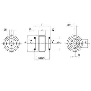 Zintegrowany zawór zwrotno-zabezpieczający VUI 1/4" BSPP, 