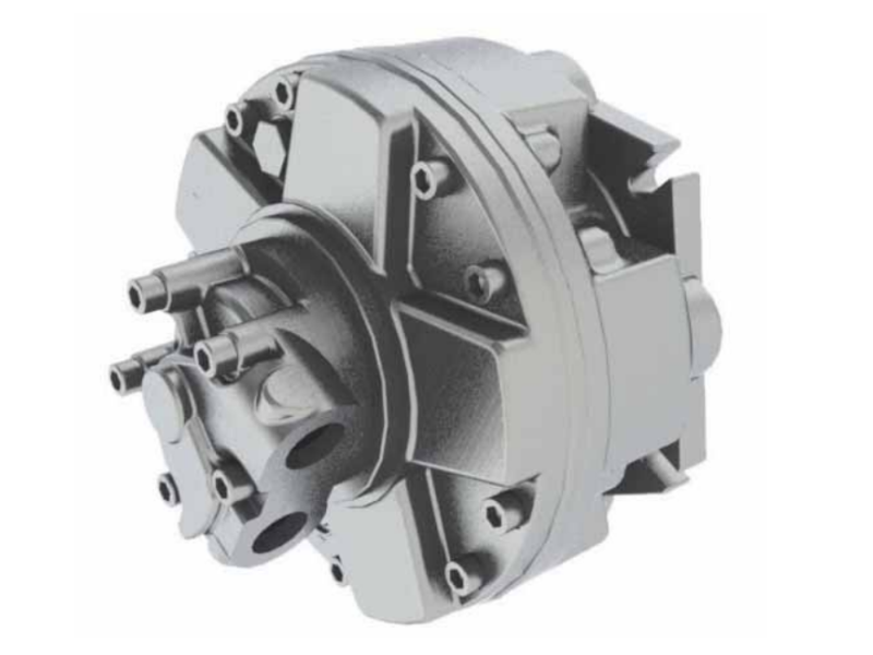 Silnik hydrauliczny z tłokiem radialnym o stałym momencie