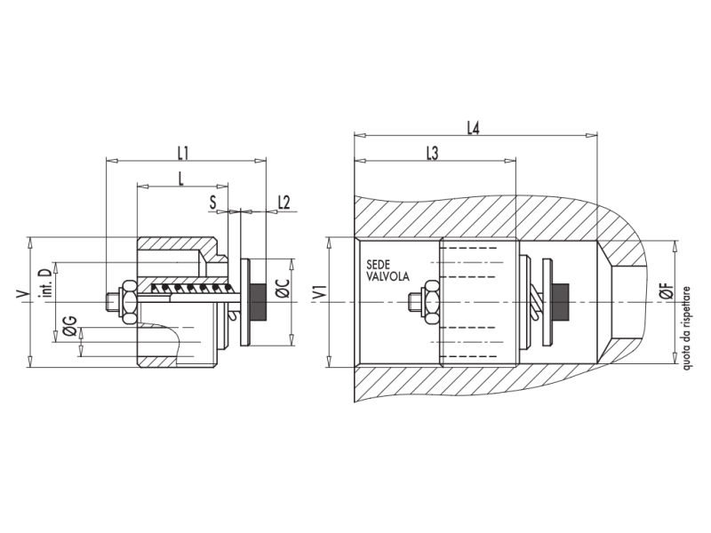 Zawór zabezpieczający nabojowy VUBA 1/4" BSPP, Rozmiar gwi