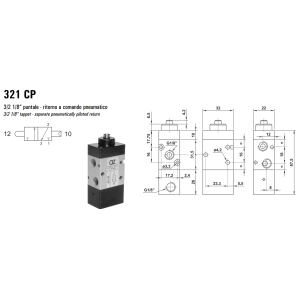 Zawór sterowany mechanicznie 321/521 CP, Elektrozawory - po