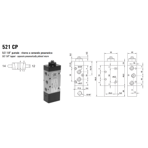 Zawór sterowany mechanicznie 321/521 CP, Elektrozawory - po