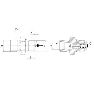 Regulowany zawór bezpieczeństwa VUBA 3/8" BSPP DIN T10L, R