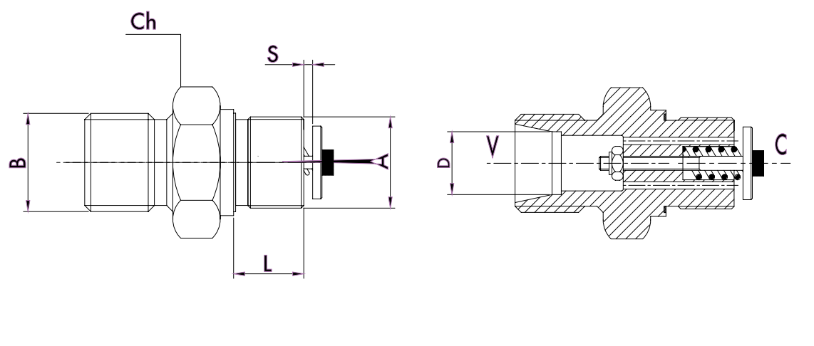 Regulowany zawór bezpieczeństwa VUBA 3/8" BSPP DIN T10L, R