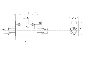 Zawór trójdrogowy VU2P 1/4" BSPP, Rozmiar gwintu: 1/4" BSP
