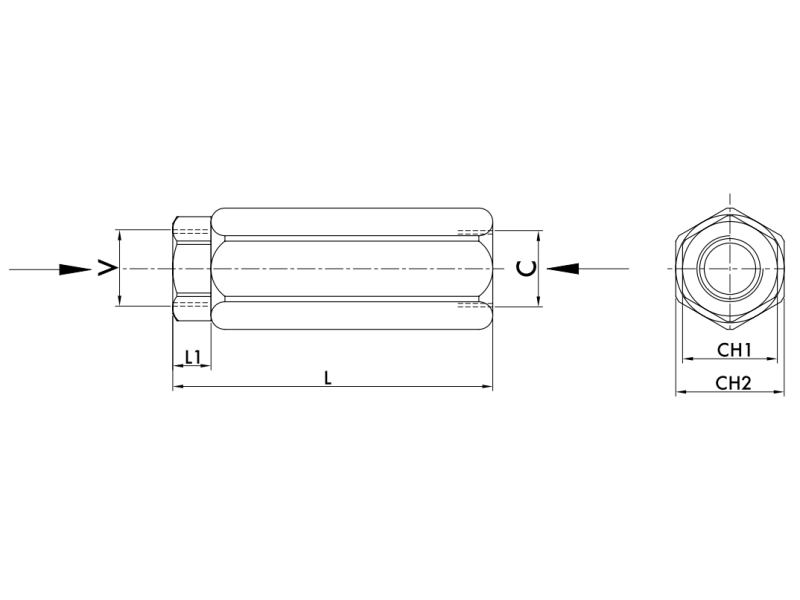 Dwukierunkowy zawór zwrotno-zabezpieczający VRC 3/8" BSPP,