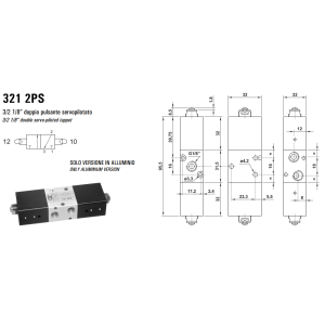 Zawór sterowany mechanicznie 321/521 2PS, Elektrozawory - p