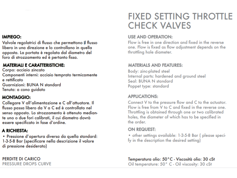 Zawór zwrotno-dławiący liniowy VUSF 1/4" BSPP, Rozmiar gw