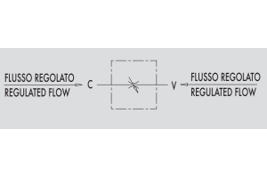 Zawór sterujący przepływem VRFB 90° 1/4" BSPP, Rozmiar g