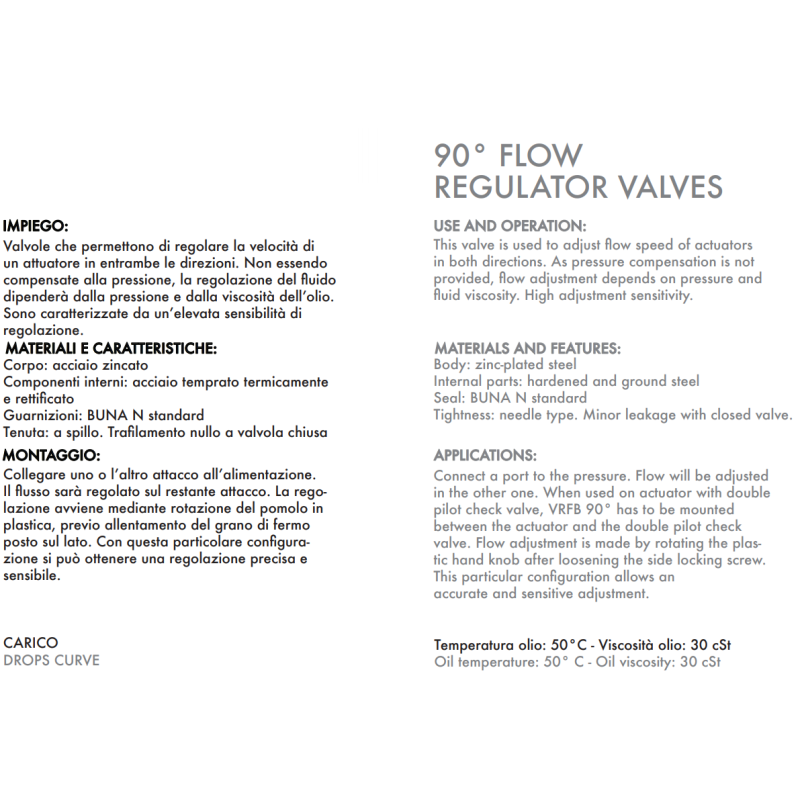 Zawór sterujący przepływem VRFB 90° 1/4" BSPP, Rozmiar g