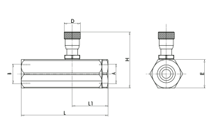 Zawór sterujący przepływem 90° 1/4" BSPP, Rozmiar gwintu