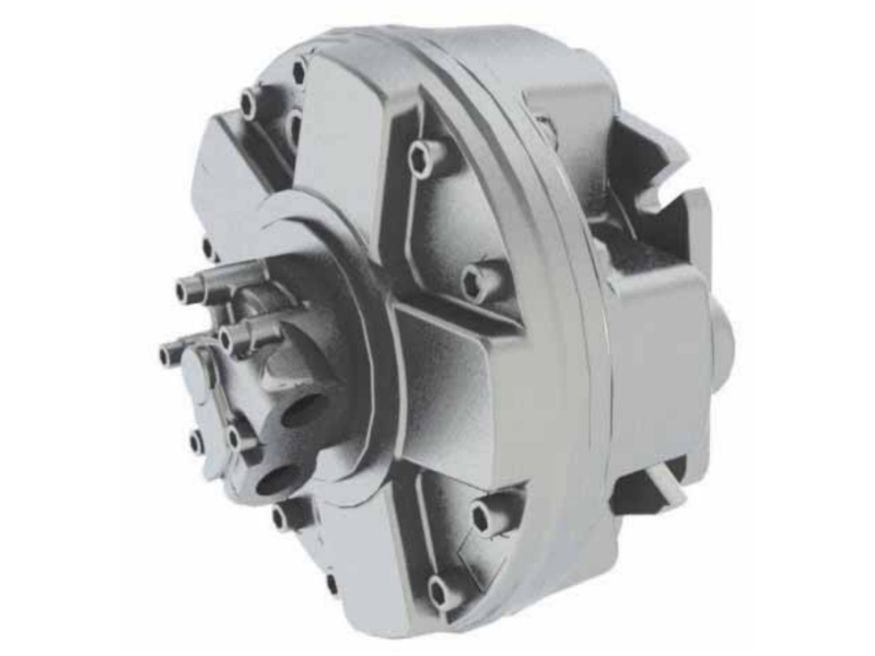 Silnik hydrauliczny z tłokiem radialnym o stałym momencie 