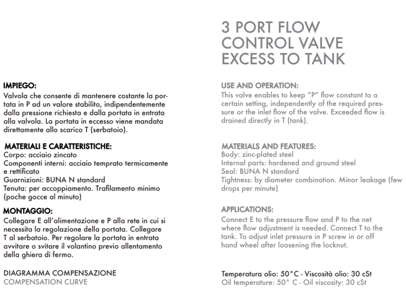 3 portowy zawór sterujący przepływem RFP3 3/8" BSPP, Rozm