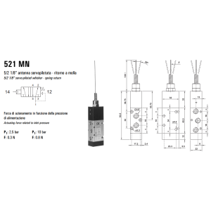 Zawór sterowany mechanicznie 321/521 MN, Elektrozawory - po