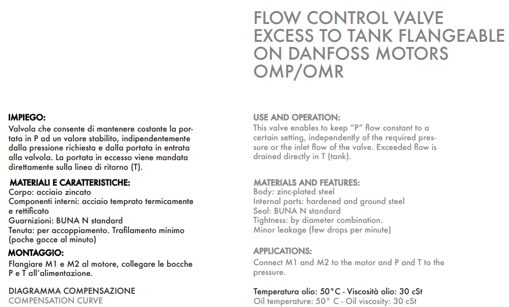 Zawór sterujący przepływem RFP3 OMP/OMR 1/2" BSPP, Rozmia