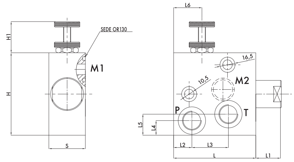 Zawór sterujący nadmiarem przepływu RFP3 OMS 1/2" BSPP, R