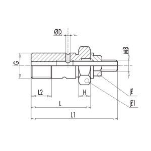 Śruba przepustnicy VS 1/4" BSPP, Rozmiar gwintu: 1/4" BSPP