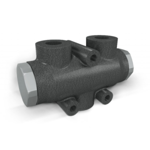 2 drogowy rozdzielacz przepływu 3/8" BSPP V-EQ 8, Rozmiar g