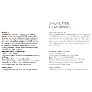 2 drogowy rozdzielacz przepływu stalowy 3/8" BSPP DFL 1 - 3