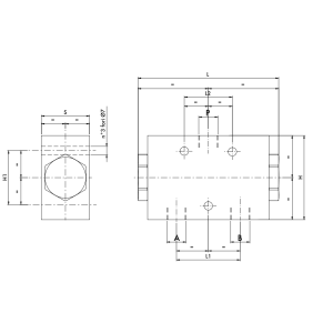 2 drogowy rozdzielacz przepływu stalowy 3/8" BSPP DFL 1 - 3