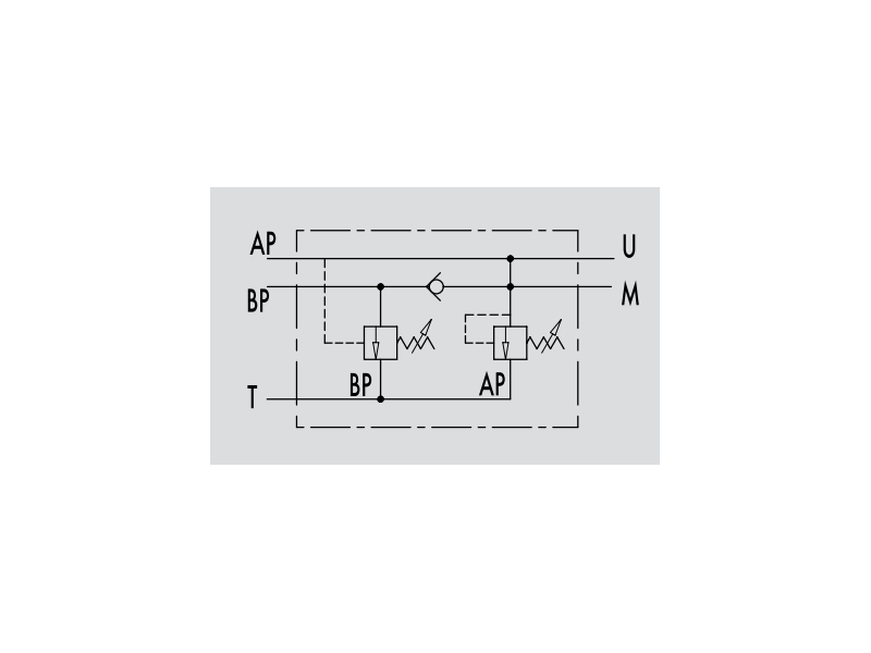 Zawór 2 pompowy odciążający VABP 3/8" BSPP, Rozmiar gwin