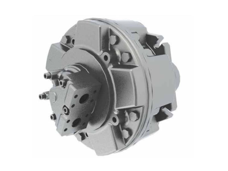 Silnik hydrauliczny z tłokiem radialnym o stałym momencie