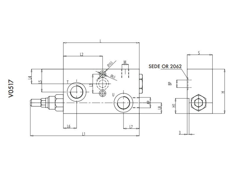Zawór 2 pompowy odciążający lekki VEP FLP 1/2" BSPP, Roz