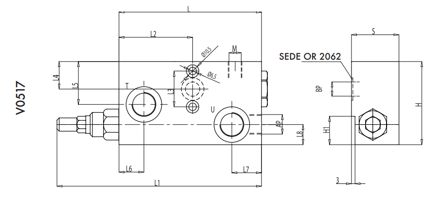 Zawór 2 pompowy odciążający lekki VEP FLP 1/2" BSPP, Roz