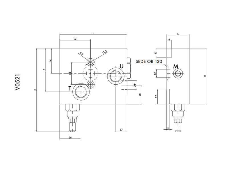 Zawór 2 pompowy odciążający lekki VEP FLP 1/2" BSPP, Roz