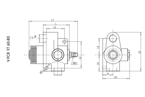 Zawór krańcowy V-FCR 1T 60, Rozmiar gwintu: 3/8" BSPP