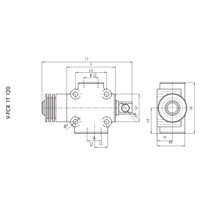 Zawór krańcowy V-FCR 1T 60, Rozmiar gwintu: 3/8" BSPP