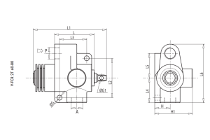 Zawór krańcowy V-FCR 2T 60, Rozmiar gwintu: 3/8" BSPP