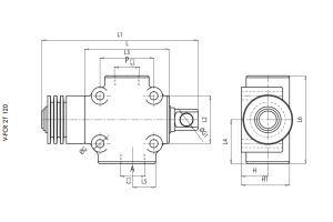 Zawór krańcowy V-FCR 2T 60, Rozmiar gwintu: 3/8" BSPP