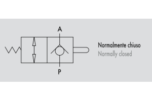 Zawór krańcowy VF-NC 3/8" BSPP, Rozmiar gwintu: 3/8" BSPP