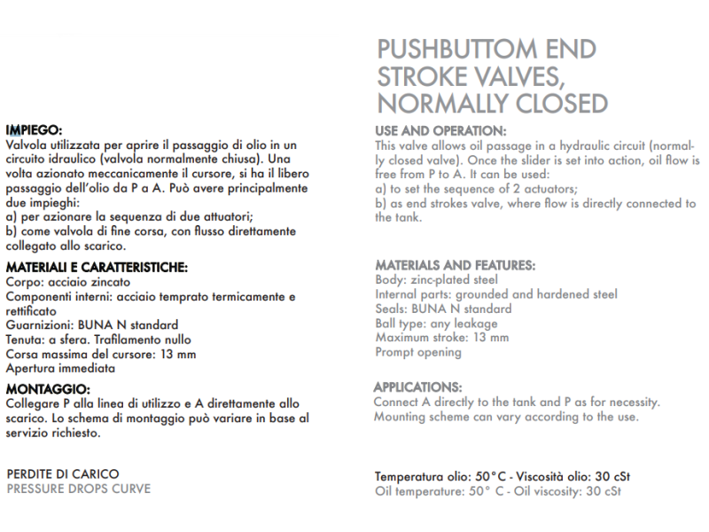 Zawór krańcowy VF-NC 3/8" BSPP, Rozmiar gwintu: 3/8" BSPP