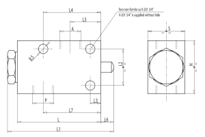 Zawór krańcowy VF-NC 3/8" BSPP, Rozmiar gwintu: 3/8" BSPP