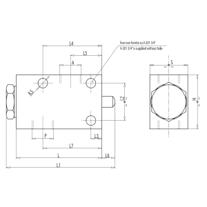 Zawór krańcowy VF-NC 3/8" BSPP, Rozmiar gwintu: 3/8" BSPP