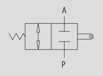 Zawór krańcowy z napędem mechanicznym V-FCC 1/2" BSPP NC,