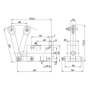 Zawór krańcowy z napędem mechanicznym V-FCC 1/2" BSPP NC,