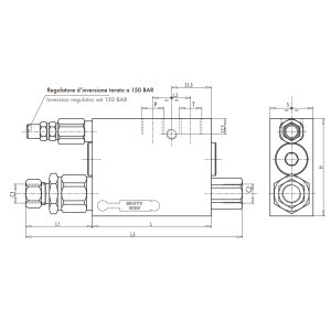 Zawór do pługa obrotowego VRAP 3/8" BSPP 40/50 DE, Rozmiar