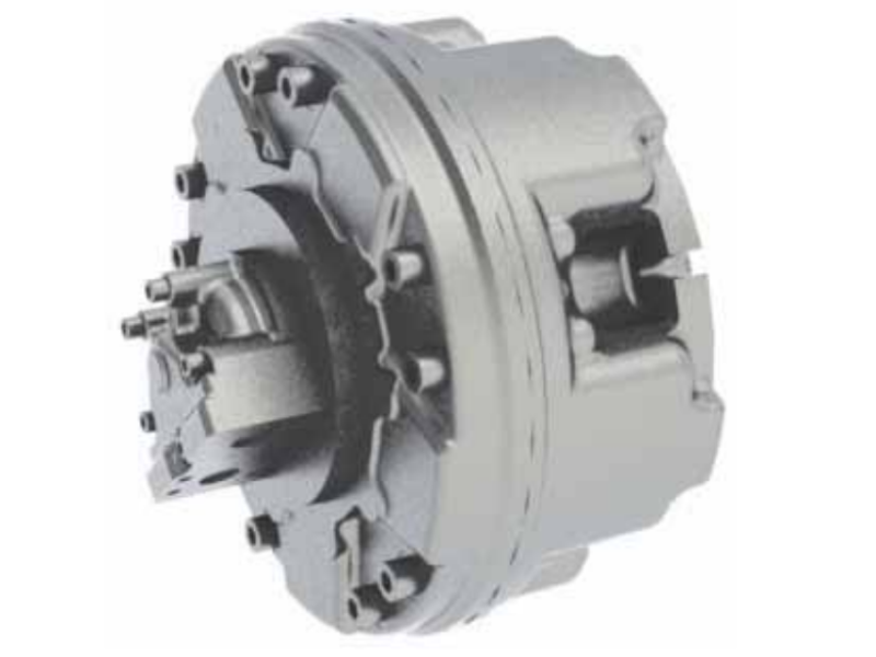 Silnik hydrauliczny z tłokiem radialnym o stałym momencie