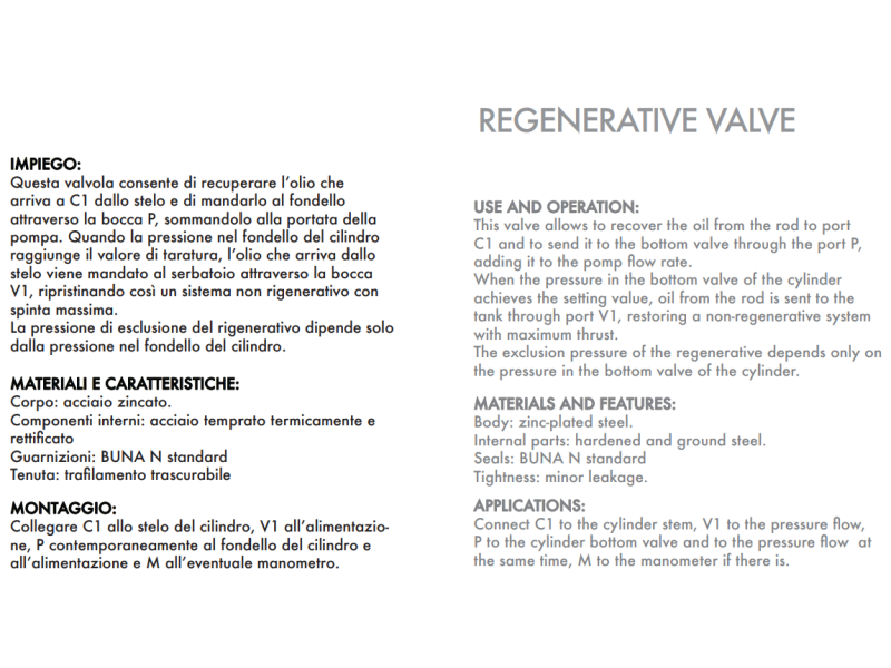 Zawór regeneracyjny 1/2" BSPP, Rozmiar gwintu: 1/2" BSPP