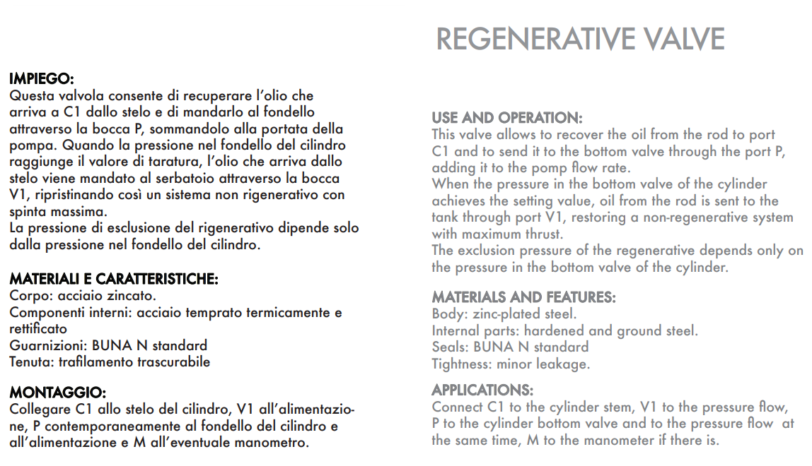 Zawór regeneracyjny 1/2" BSPP, Rozmiar gwintu: 1/2" BSPP
