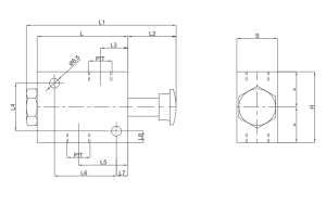 Ręczny zawór awaryjny VEM 1/2" BSPP, Rozmiar gwintu: 1/2" 