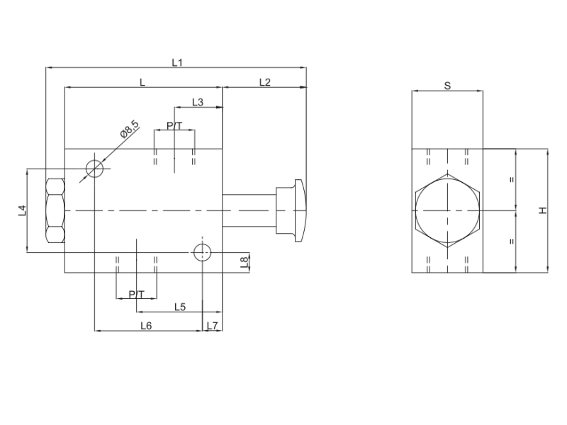 Ręczny zawór awaryjny VEM 1/2" BSPP, Rozmiar gwintu: 1/2" 