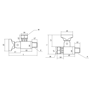 Izolator miernika EML 1/4" BSPP MF, Rozmiar gwintu: 1/4" BSP