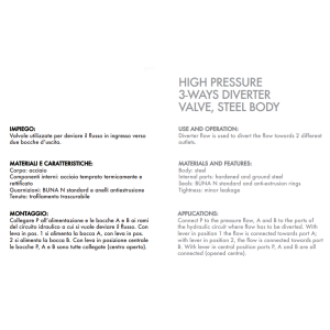 Zawór rozdzielający w 3 strony wysokiego ciśnienia DF 1/4