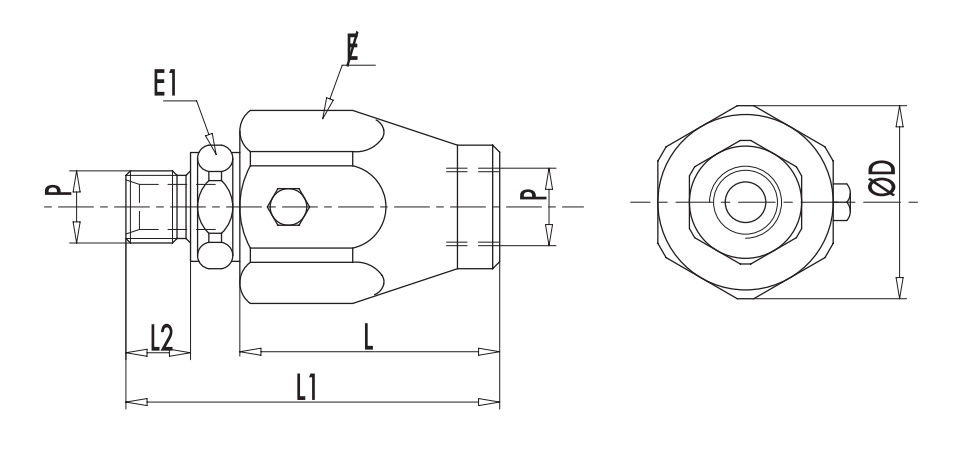 Złącze obrotowe w linii GGL 1/4" BSPP, Rozmiar gwintu: 1/4