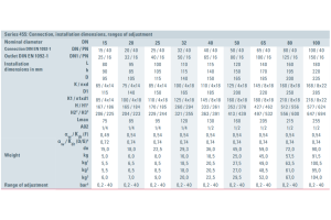 Zawór bezpieczeństwa Seria 455, Średnica nominalna DN: DN